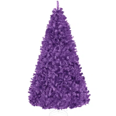 Best Choice Products Artificial Christmas Tree, 6ft Premium Unlit Pine Design, Dense Branches W/easy Assembly - Purple