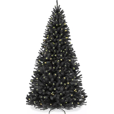 BEST CHOICE PRODUCTS ARTIFICIAL CHRISTMAS TREE, PREMIUM PRE-LIT SPRUCE DESIGN, DENSE BRANCHES - BLACK SPRUCE