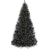 Best Choice Products Artificial Christmas Tree, Premium Pre-lit Spruce Design, Dense Branches - Black Spruce