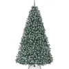 Best Choice Products Artificial Frosted Christmas Tree, 7.5ft Premium Unlit Spruce Design, Dense Branches Blue Spruce In Green