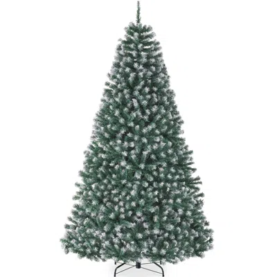 Best Choice Products Artificial Frosted Christmas Tree, 7.5ft Premium Unlit Spruce Design, Dense Branches Blue Spruce In Green