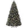 Best Choice Products Artificial Frosted Christmas Tree, Premium Pre-lit Spruce Design, Dense Branches - Black Spruce In Black