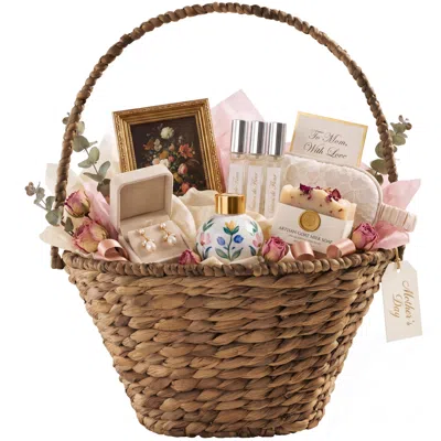 Best Choice Products Easter Basket, Small Woven Easter Basket For Kids W/ Collapsible Handle, Tapered Shape