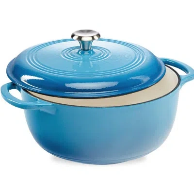 Best Choice Products Enamel Cast-iron Dutch Oven, Heavy-duty Cookware W/ Dual Handles, Lid In Blue