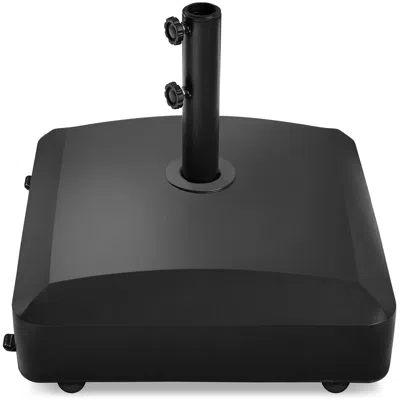 Best Choice Products Fillable Mobile Umbrella Base Heavy Duty Market Stand W/ 4 Wheels, 2 Locks, 123lb Capacity - Midnigh