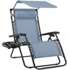 Best Choice Products Folding Zero Gravity Recliner Patio Lounge Chair W/ Canopy Shade, Headrest, Tray