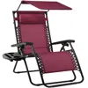Best Choice Products Folding Zero Gravity Recliner Patio Lounge Chair W/ Canopy Shade, Headrest, Tray