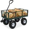 Best Choice Products Heavy-duty Steel Garden Wagon Lawn Utility Cart W/ 400lb Capacity, Removable Sides, Handle