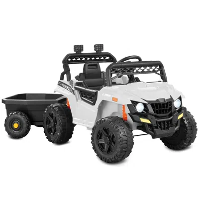 Best Choice Products Kids 12v Electric Ride-on Utv And Trailer W/ Parent Remote Control, Led Lights