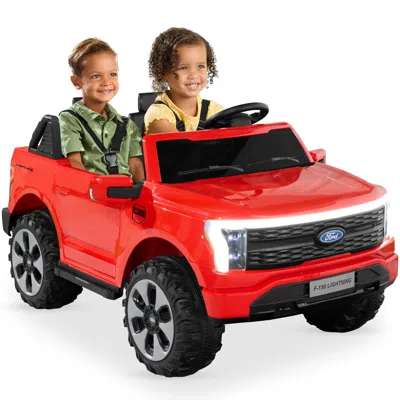 Best Choice Products Kids 24v Ride On Truck Officially Licensed Ford Lightning W/ Remote, Led Lights, 2 Speeds