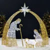 Best Choice Products Lighted 2d Christmas Nativity Scene Outdoor Décor W/ Twinkling Led Lights