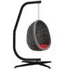 Best Choice Products Metal Hanging Hammock C-stand For Chair/ Weather-resistant Finish, Offset Base - Stand Only - Black