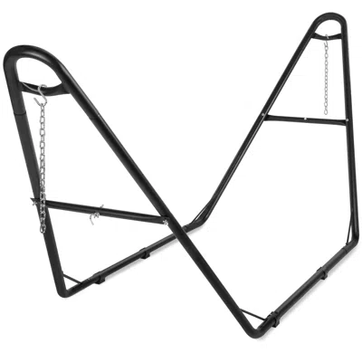 Best Choice Products Outdoor Adjustable Steel Hammock Stand For 9-14ft Hammocks W/ Hooks, Carrying Bag, 450lb Capacity In Gray
