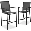 Best Choice Products Outdoor Barstools Set Of 2, Bar Height Patio Chairs W/ All-weather Mesh
