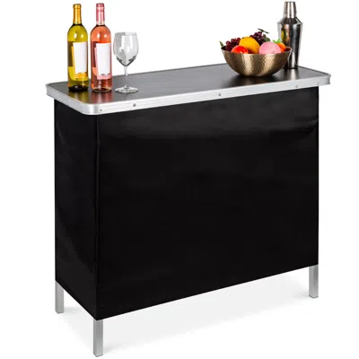 Best Choice Products Portable Pop-up Bar Table For Indoor/outdoor, Party, Picnic W/ Carrying Case, Removable Skirt