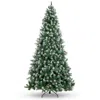 Best Choice Products Pre-decorated Holiday Christmas Pine Tree W/ Branch Tips, Partially Flocked, Metal Base