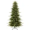 BEST CHOICE PRODUCTS PRE-LIT ARTIFICIAL ASPEN NOBLE FIR CHRISTMAS TREE W/ BRANCH TIPS, LED LIGHTS
