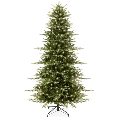 Best Choice Products Pre-lit Artificial Aspen Noble Fir Christmas Tree W/ Branch Tips, Led Lights In Gray