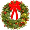Best Choice Products Pre-lit Battery Powered Christmas Wreath Decoration W/ Pvc Tips, Ribbons