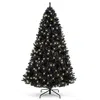 Best Choice Products Pre-lit Black Christmas Tree, Artificial Holiday Decoration W/ Branch Tips, Incandescent Lights