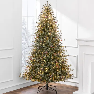 Best Choice Products Pre-lit Cashmere Christmas Tree, Premium Semi-flocked Pre-decorated Artificial Holiday Décor In Neutral