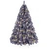 Best Choice Products Pre-lit Charcoal Gray Christmas Tree, Artificial Full Holiday Decoration W/ Incandescent Lights