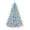 Best Choice Products Pre-lit Ice Blue Christmas Tree, Artificial Full Holiday Decoration W/ Incandescent Lights