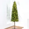 Best Choice Products Pre-lit Pencil Alpine Christmas Tree Holiday Decoration W/ Led Lights, Stand