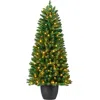 Best Choice Products Pre-lit Potted Christmas Tree, Classic Artificial Holiday Décor, W/ Twinkling White Leds