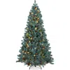 Best Choice Products Pre-lit Pre-decorated Holiday Christmas Pine Tree W/ Lights, Base - Blue Spruce In Green