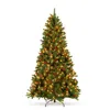 Best Choice Products Pre-lit Pre-decorated Holiday Spruce Christmas Tree W/ Tips, Lights, Metal Base