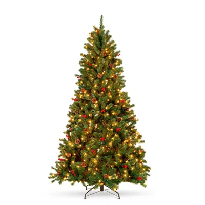 Best Choice Products Pre-lit Pre-decorated Holiday Spruce Christmas Tree W/ Tips, Lights, Metal Base In Green