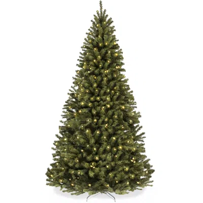 Best Choice Products Pre-lit Spruce Artificial Christmas Tree W/ Easy Assembly, Metal Hinges & Foldable Base In Pattern
