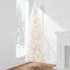 Best Choice Products Pre-lit White Pencil Christmas Tree W/ Foldable Base, Incandescent Lights