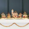 Best Choice Products Pre-lit Wooden Christmas Village, Plug-in/battery-powered Winter Mantel Decor W/ 20 Led Lights