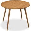 Best Choice Products Round Mid-century Modern 35.5in Dining Table, Dinette For Home Or Kitchen W/wood Finish Steel Legs In Brown