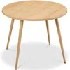 Best Choice Products Round Mid-century Modern 35.5in Dining Table, Dinette For Home Or Kitchen W/wood Finish Steel Legs In Brown