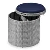 Best Choice Products Round Wicker Ottoman W/storage