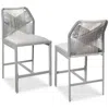 Best Choice Products Set Of 2 Indoor Outdoor Counter Height Barstools W/ All-weather Rope & Aluminum