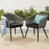 Best Choice Products Set Of 2 Indoor Outdoor Patio Dining Chairs Woven Wicker Seating Set 250lb Capacity