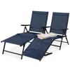 Best Choice Products Set Of 2 Outdoor Patio Chaise Lounge Chair Adjustable Folding Pool Lounger W/ Steel Frame