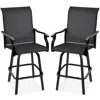 Best Choice Products Set Of 2 Outdoor Swivel Bar Stools, Patio Barstool Chairs W/ 360 Rotation, All-weather Mesh