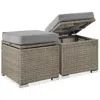 Best Choice Products Set Of 2 Wicker Ottomans, Multipurpose Furniture W/ Removable Cushions, Steel Frame
