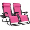 Best Choice Products Set Of 2 Zero Gravity Lounge Chair Recliners For Patio, Pool W/ Cup Holder Tray