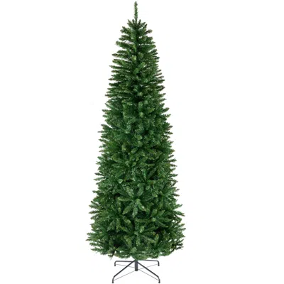 Best Choice Products Unlit Pencil Christmas Tree, Spruce Style Holiday Décor W/ Metal Base In Orange