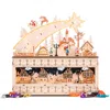 Best Choice Products Wooden Christmas Advent Calendar, Shooting Star W/ Battery-operated Led Light Background
