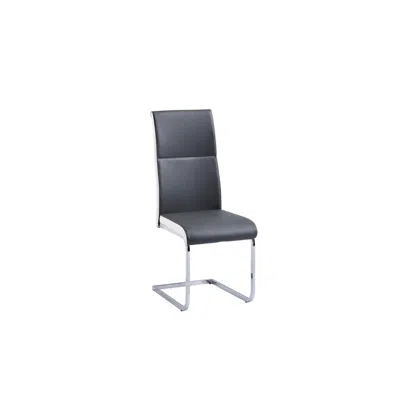 Best Master Furniture Ajay 18" Faux Leather Dining Chair In Gray (set Of 2)