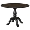 Best Master Furniture Alice Transitional Round Dining Table, Black