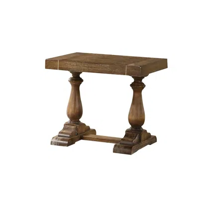 Best Master Furniture Amy 27" Transitional Wood End Table In Driftwood In Brown