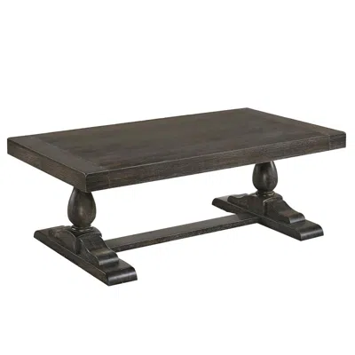 Best Master Furniture Amy 52" Transitional Wood Coffee Table In Dove Gray In Animal Print